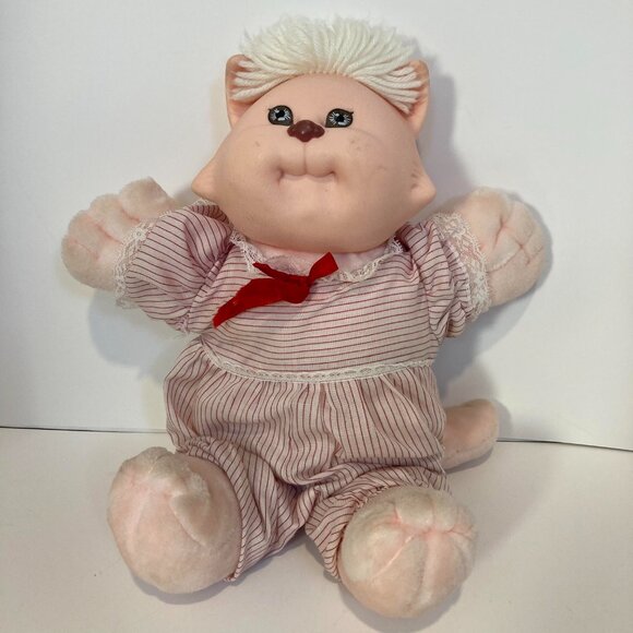 Cabbage Patch Doll Koosas Kids Cat Plush 80s Stuffed Animal Vintage - Picture 1 of 10